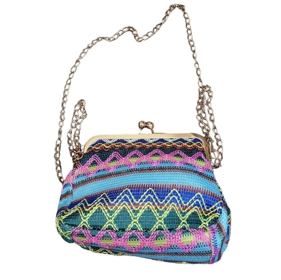 Fashion Hasp Ladies Weave Handbags Summer Beach Female Rattan Small Purse Nylon - Picture 1 of 5